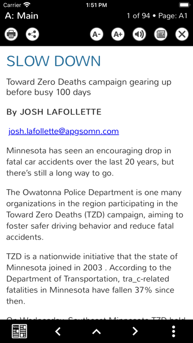 Owatonna People's Press Screenshot