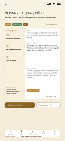 SpeechPolish iPhone screenshot