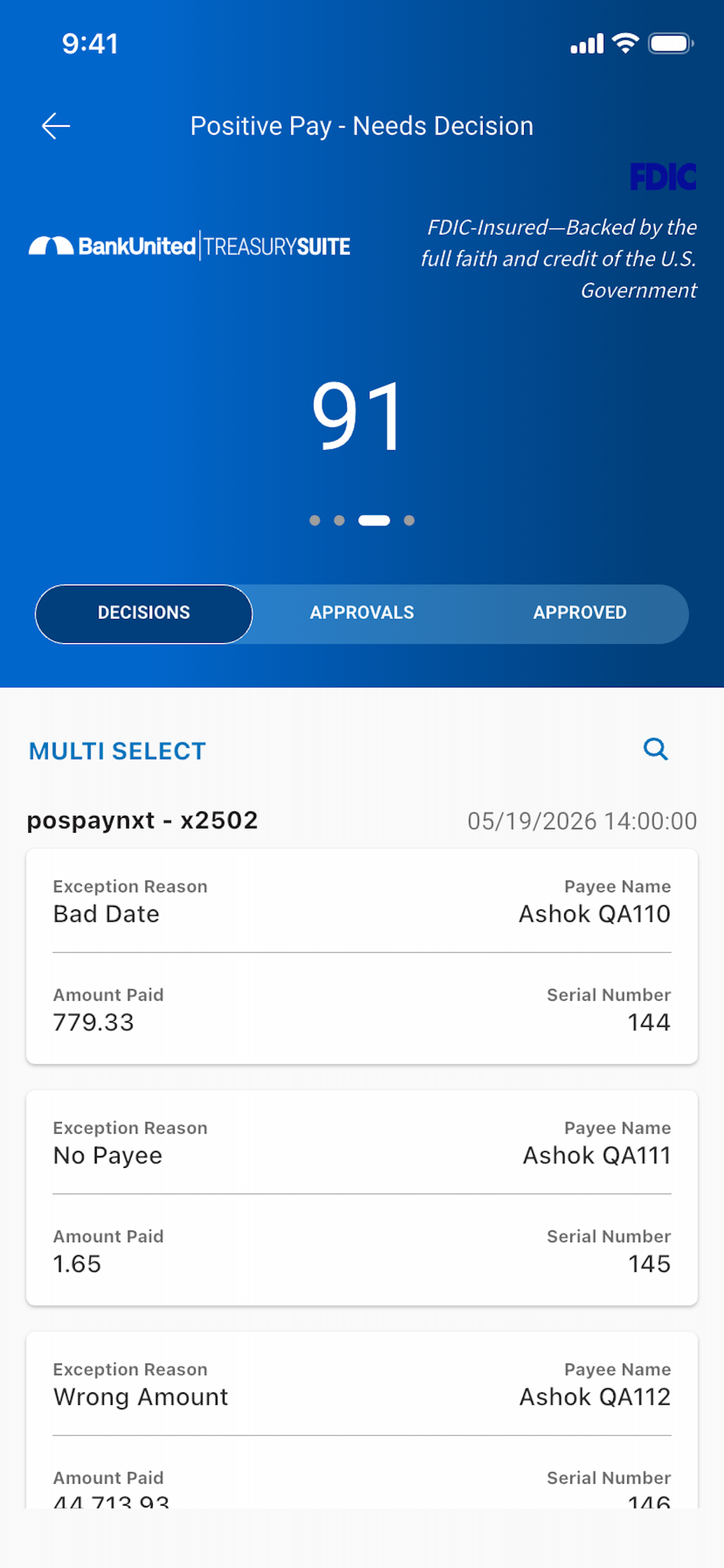BankUnited TreasurySuite screenshot 4