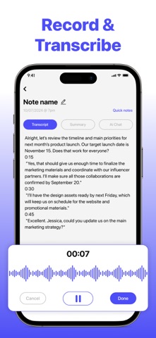 AI Note Taker : TLDL Notes Screenshot 2 of 5