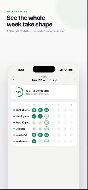 reHabits screenshot 2