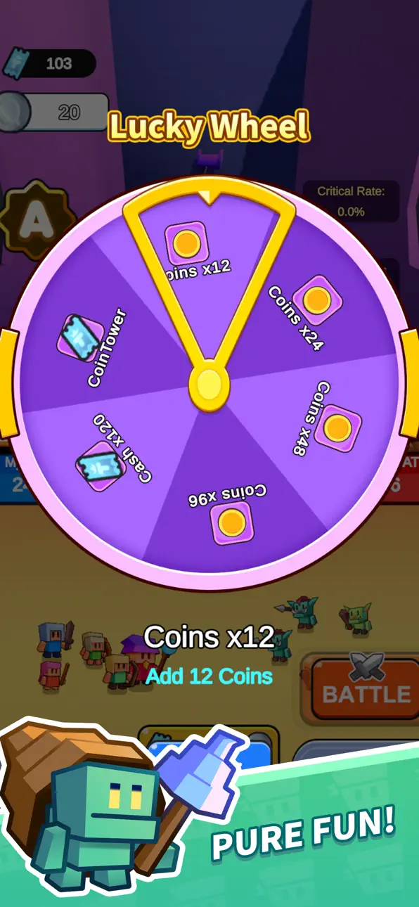 Coinpush Heroes Hack screenshot 1 - iOS game interface
