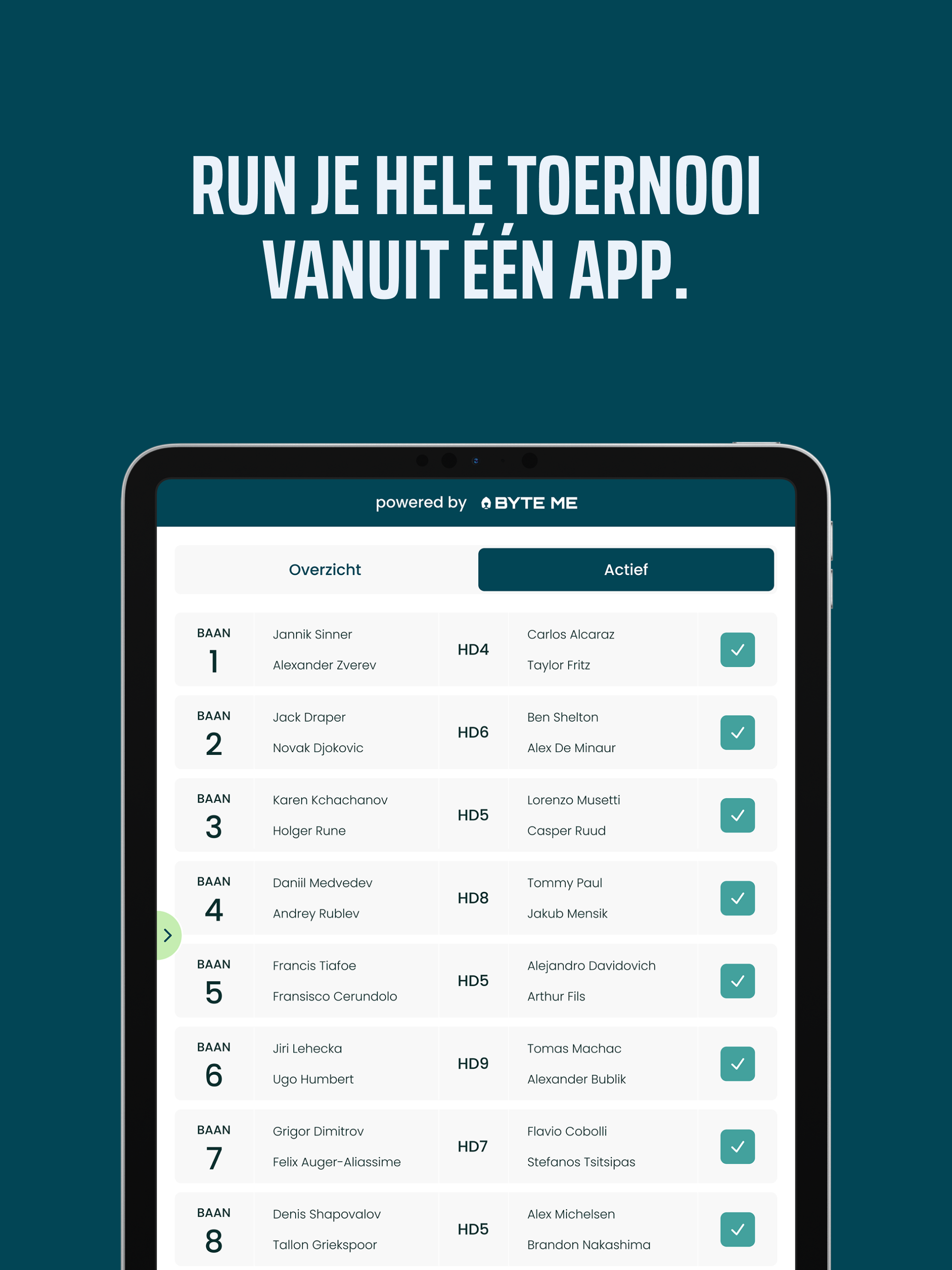 Match Me - Toernooi app