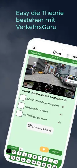Screenshot von Verkehrsguru - Theorie-App auf dem iPhone 1