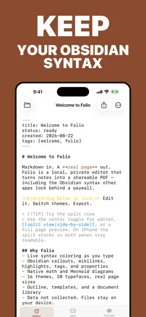 Folio: Markdown to PDF screenshot 3