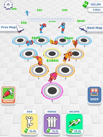 Stickman Party Jump Merge iPad screenshot