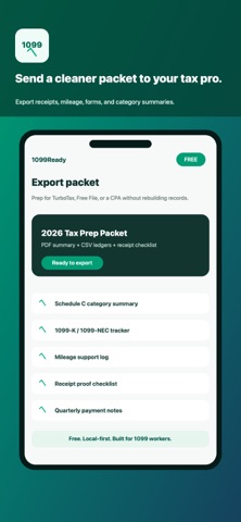 1099Ready: Gig Tax Tracker iPhone screenshot