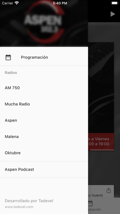 Aspen FM 102.3 Screenshot