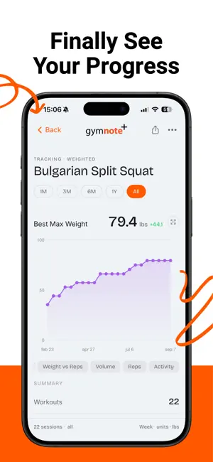 GymNote+ Workout Log & Tracker screenshot 2