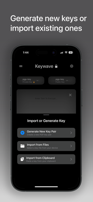 Keywave. Screenshot 2 of 3