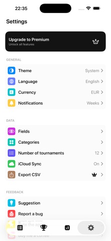 Padel Tracker App iPhone screenshot