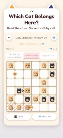 Cattern: Cat Puzzle Game iPhone screenshot