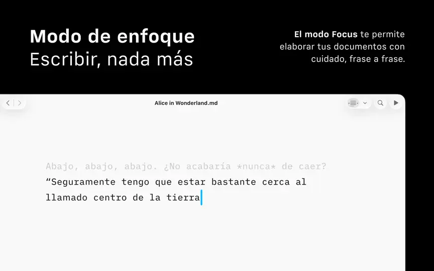 Captura de pantalla de IA Writer en iPhone 6