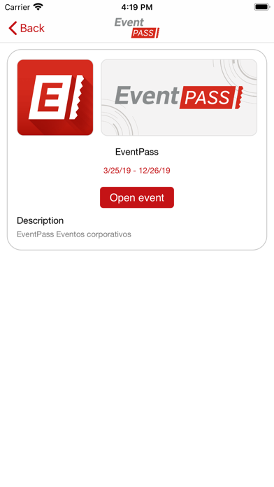 EventPass Screenshot