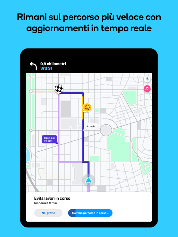 Waze GPS e traffico live App Store preview screenshot 8