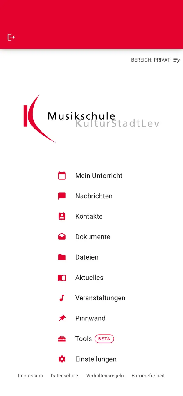 Screenshot #1 pour Musikschule Stadt Leverkusen