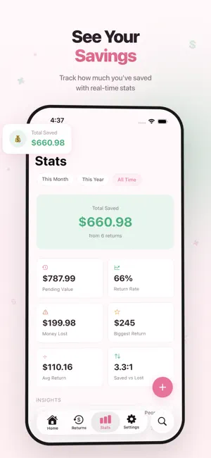 Girl Math: Return Tracker screenshot 4