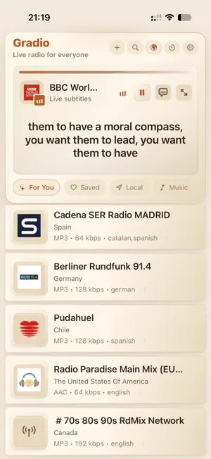 Gradio: Radio & Subtitles screenshot 3
