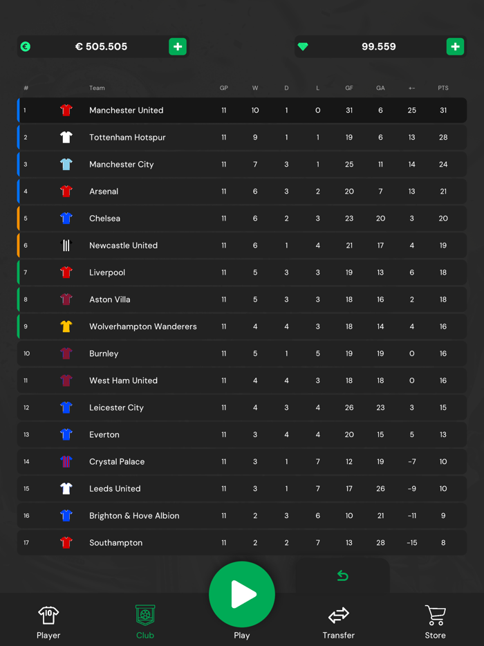 Club Legend - Football Game