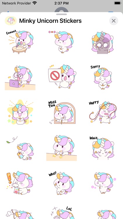 Minky Unicorn Stickers screenshot-6