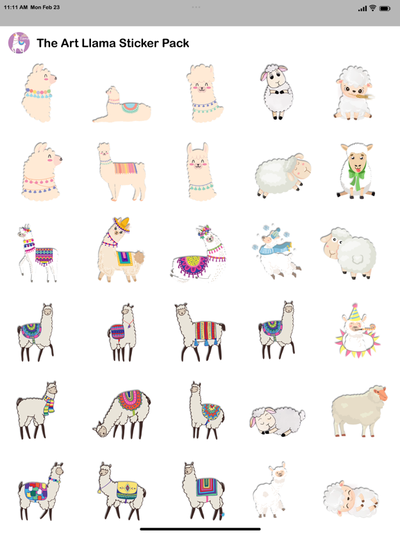 Screenshot #6 pour The Art Llama Stickers Pack
