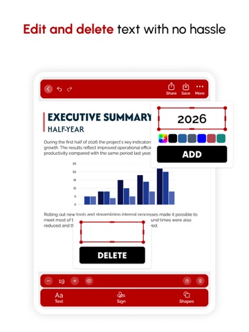 Sign PDF: Editor & Certificate iPad screenshot