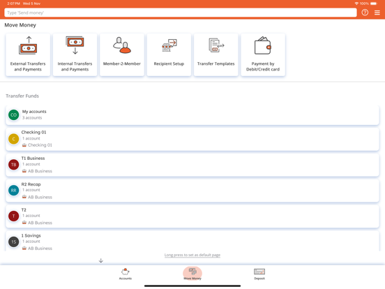 CW Mobile Banking iPad screenshot 3 - Finance app