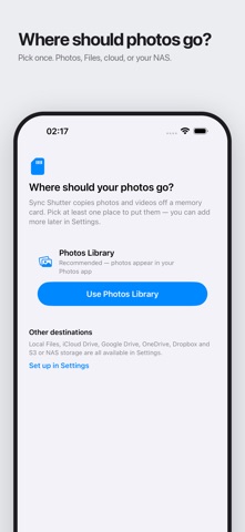 Sync Shutter: SD Card Backup Screenshot 2 of 5