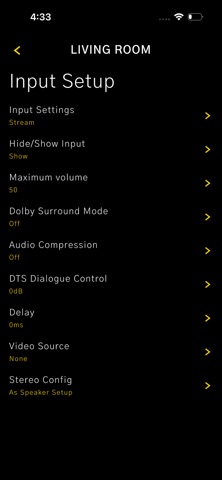 Radia AV Control iPhone screenshot