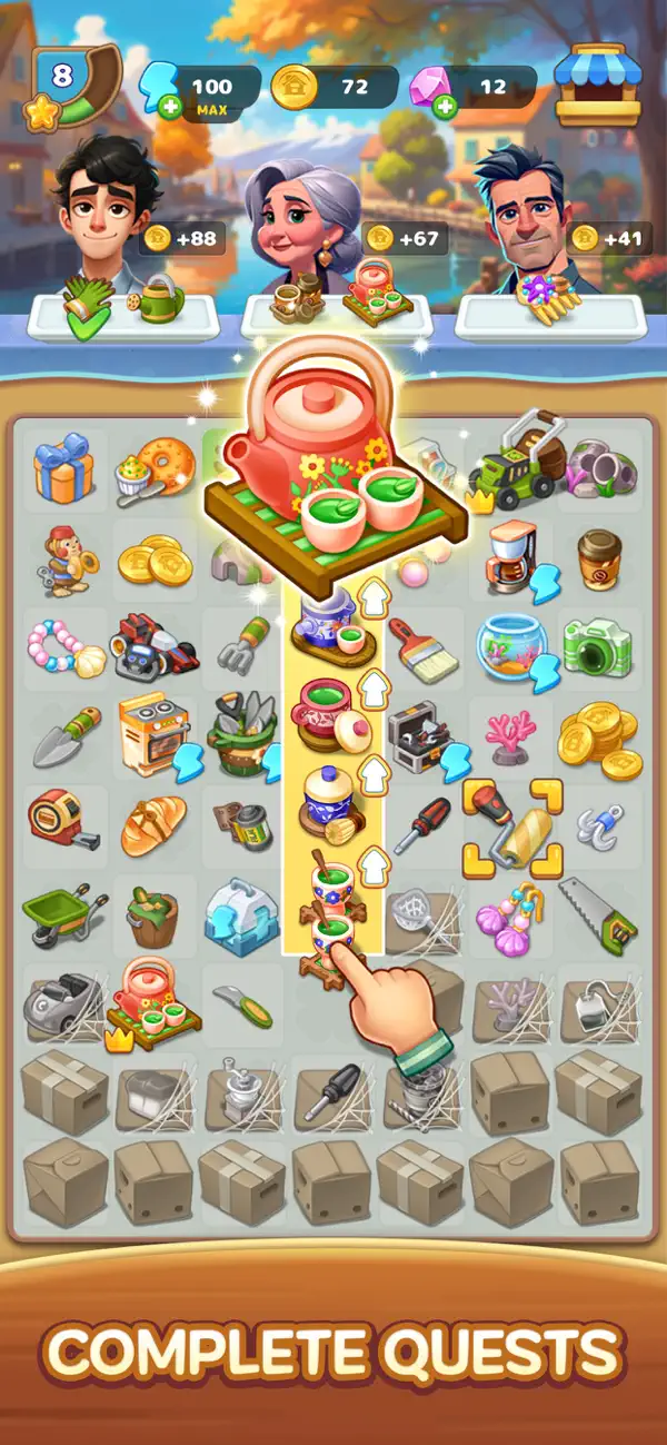 Merge Village : Merge Game iOS Mod IPA screenshot 3 - iOS game interface