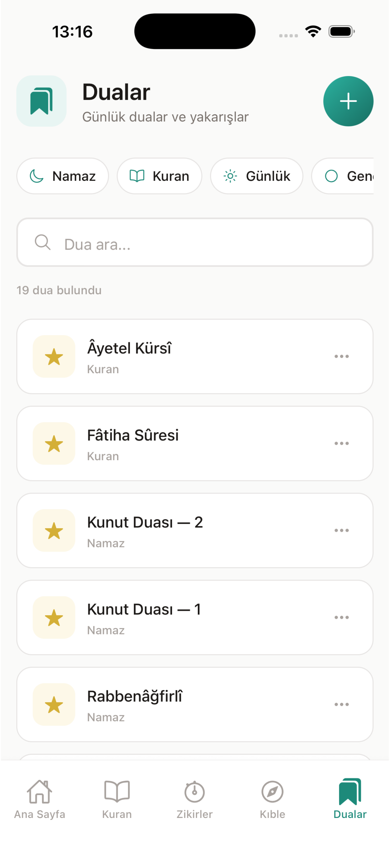 Kuran, Namaz ve Dualar
