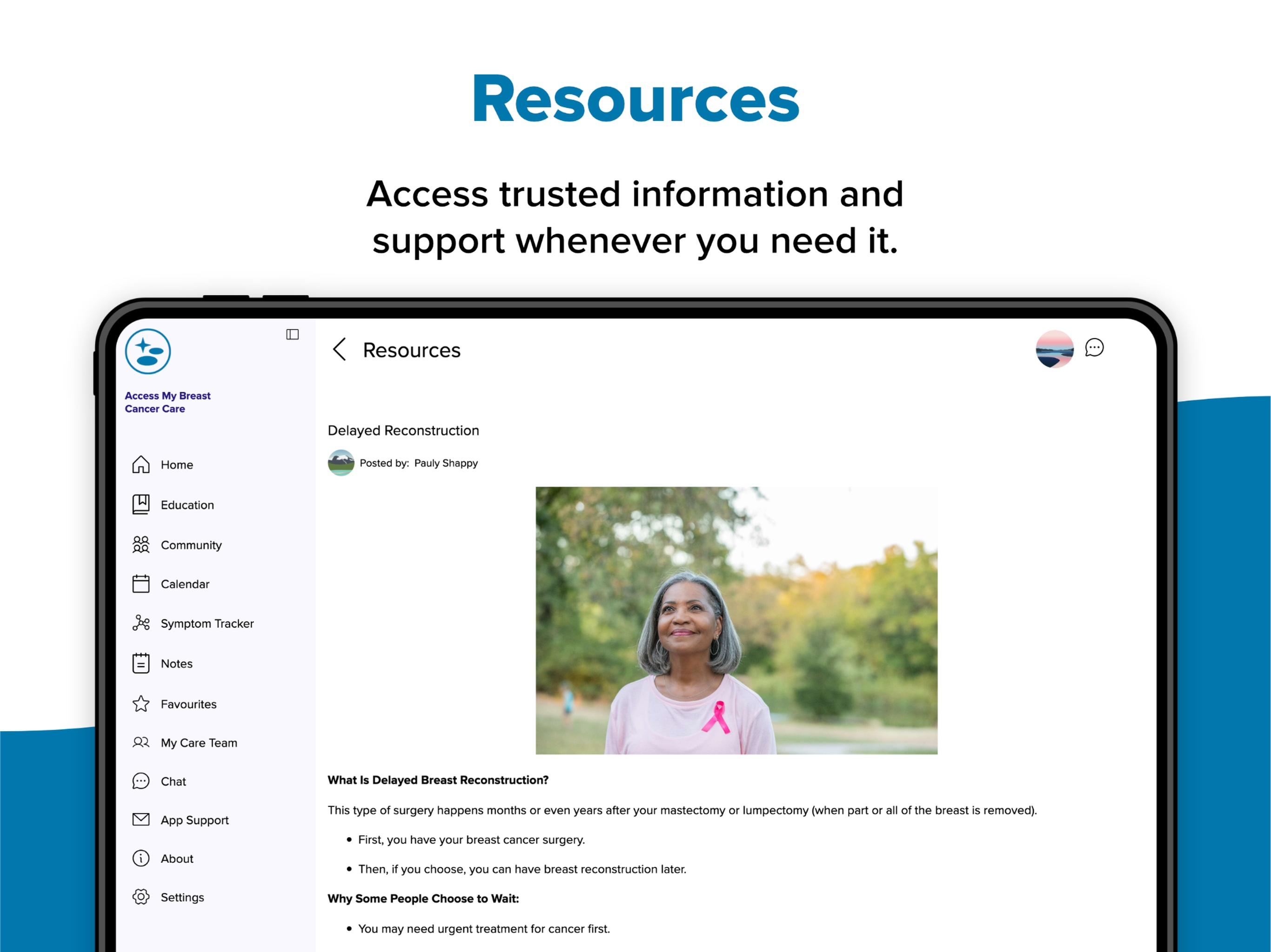 Access My Breast Cancer Care screenshot 14