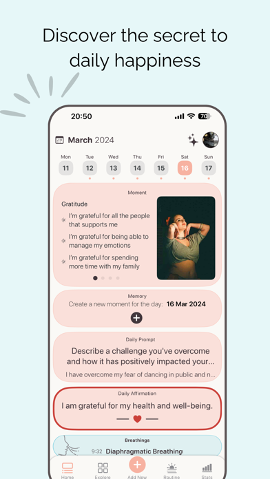 Gratitude Journal+ Affirmation Screenshot