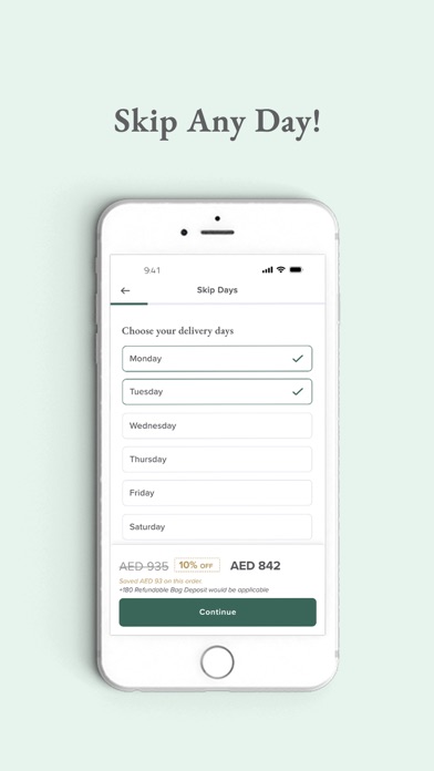 Basiligo Meal Plan Screenshot