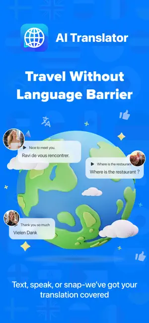 AI Translator:Voice&Text&Photo iPhone screenshot 1