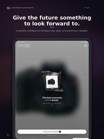 Til — Beautiful Countdowns iPad screenshot