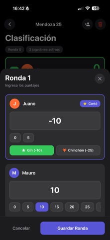 Puntify - Anotador de juegos screenshot