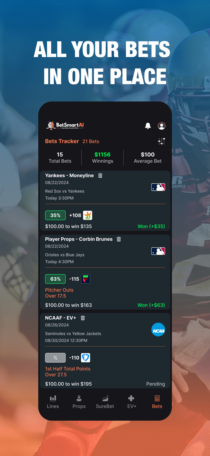AI Sports Betting : BetSmartAI screenshot 1