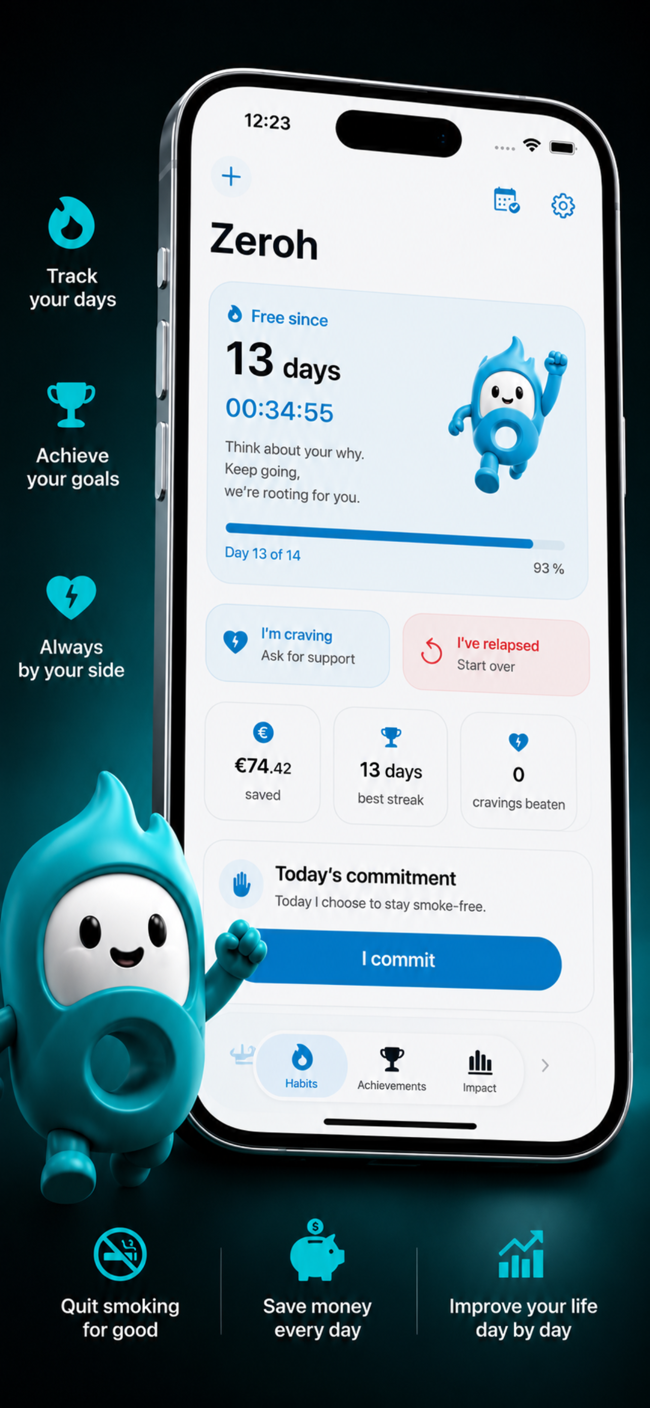 Zeroh: Quit Smoking & Drinking screenshot 2