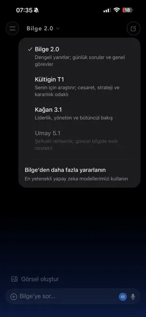 Bilge AI - Türk Yapay Zeka screenshot 3