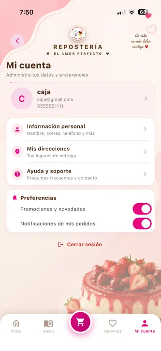 Repostería El Amor Perfecto screenshot 4