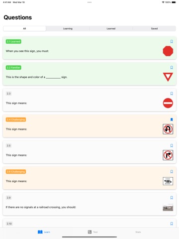 PA DMV Test Prep iPad screenshot