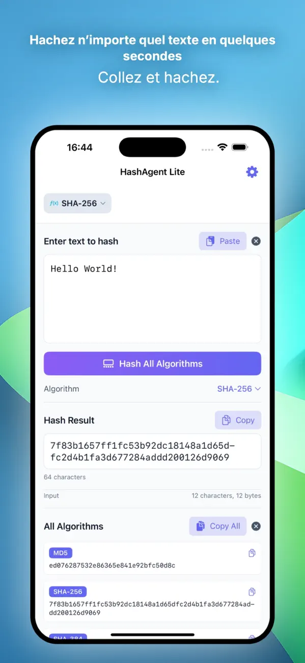 Screenshot #3 pour HashAgent Lite for iOS