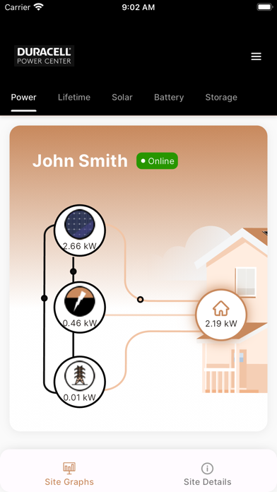 Duracell Home Energy Screenshot