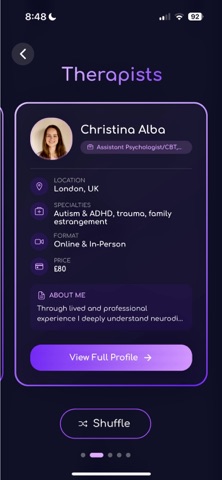 MoodEaser: Find a Therapist screenshot