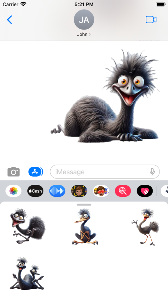 #6. Goofy Emu Stickers (iOS) Podle: Paul Scott