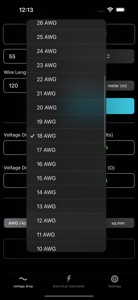 Voltage Drop Calculator. screenshot #3 for iPhone