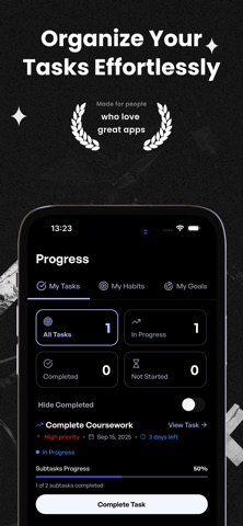 GLI: Goals & Focus Tracker iPhone screenshot