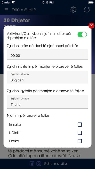 Kalendari Ditë më Ditë Screenshot