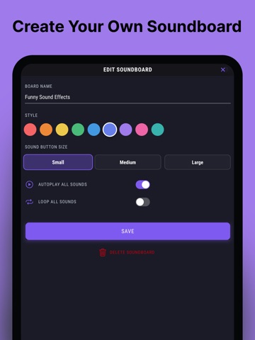 Custom Soundboard Maker App iPad screenshot